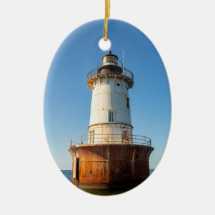Adorno De Cerámica Faro de la isla Hoopers