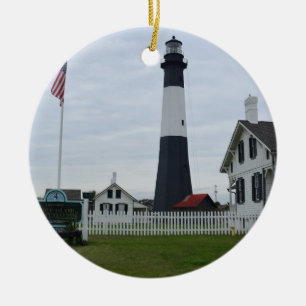 Adorno De Cerámica Faro de la isla Tybee