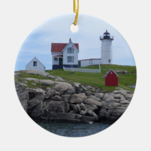 Adorno De Cerámica Faro de la protuberancia pequeña - Maine
