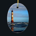 Adorno De Cerámica Faro de Morris Island Folly Beach<br><div class="desc">Playa de Barriles</div>