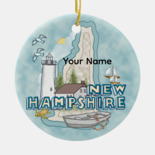 Adorno De Cerámica Faro de New Hampshire