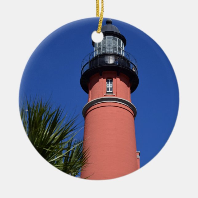 Adorno De Cerámica Faro de Ponce de León en Florida (Frente)