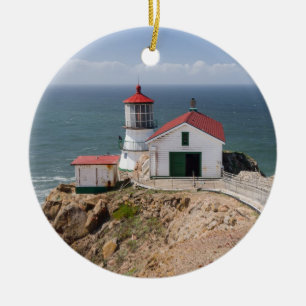 Adorno De Cerámica Faro de Reyes del punto, el condado de Marin,