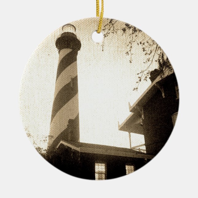 Adorno De Cerámica Faro de St Augustine (Frente)