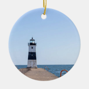 Adorno De Cerámica Faro Presque Isle North Pierhead