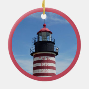 Adorno De Cerámica Faro West Quoddy Head Lubec Maine