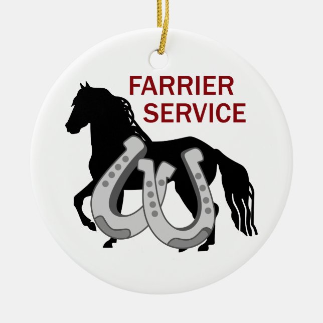 Adorno De Cerámica Farrier Service (Frente)