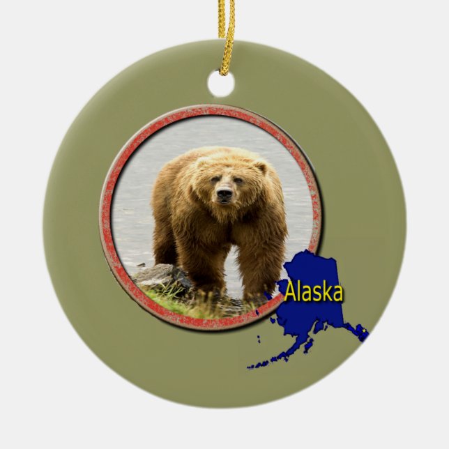 Adorno De Cerámica Fauna de Alaska (Frente)