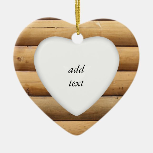 Adorno De Cerámica Faux Log Cabin Siding (Frente)