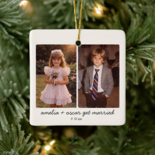 Adorno De Cerámica Favor de Boda Recepción de Navidad Foto de la Infa
