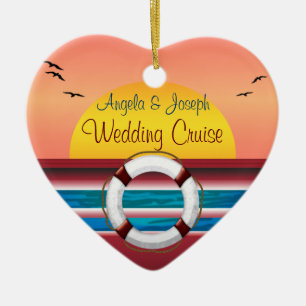 Adorno De Cerámica Favor personalizado de Boda de crucero