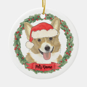 Adorno De Cerámica Fawn Corgi personalizado
