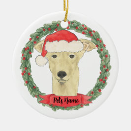 Adorno De Cerámica Fawn Tan Greyhound personalizado