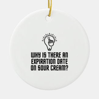 Adorno De Cerámica Fecha de caducidad de la crema agria