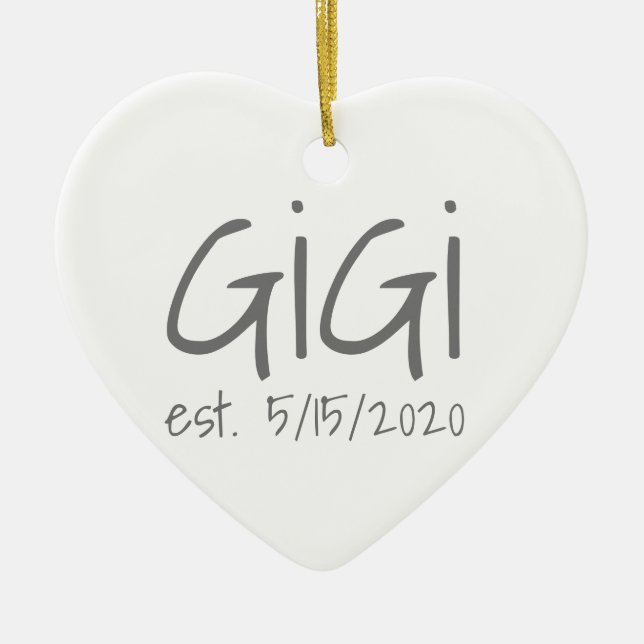 Adorno De Cerámica Fecha establecida de Gigi (Frente)