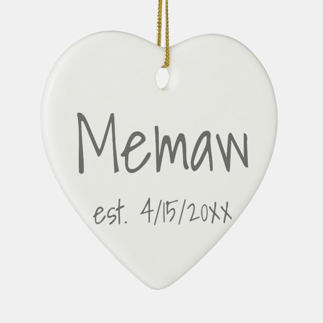 Adorno De Cerámica Fecha establecida del Memaw (Derecha)