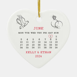 Adorno De Cerámica Fecha mínima de casamiento del Boda 2024