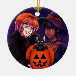 Adorno De Cerámica Felices disfraces de Halloween