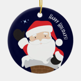 Adorno De Cerámica Felices Fiestas