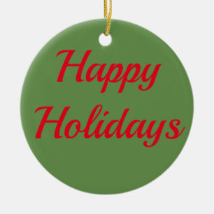 Adorno De Cerámica Felices fiestas