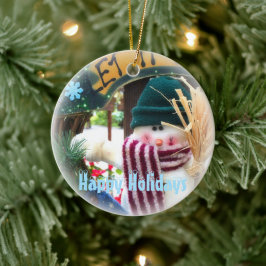 Adorno De Cerámica Felices Fiestas セラミックオーナメント