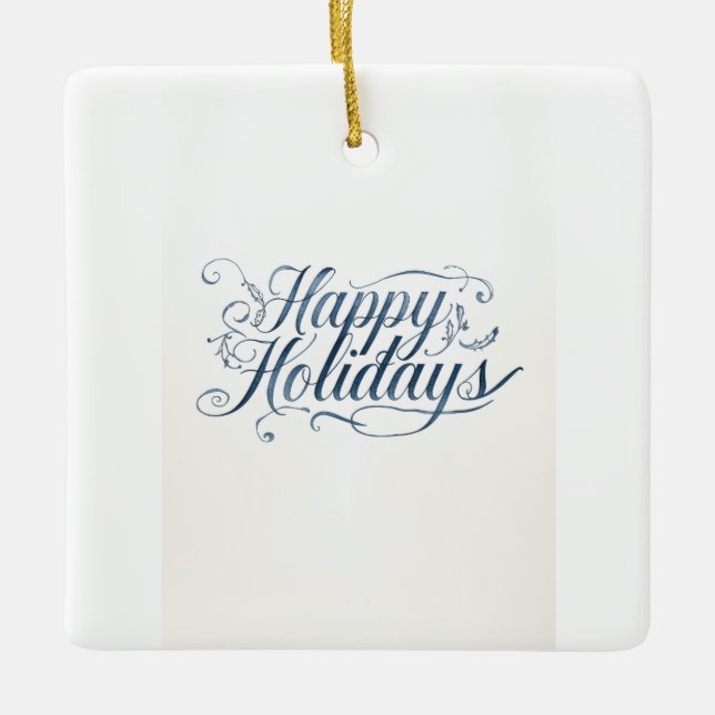 Adorno De Cerámica Felices Fiestas Feliz Navidad Familia Año Nuevo (Anverso)