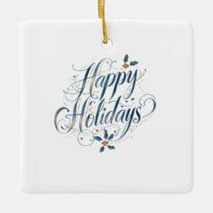 Adorno De Cerámica Felices Fiestas Feliz Navidad Familia Año Nuevo