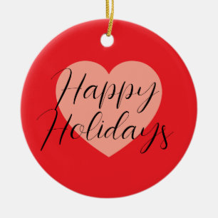 Adorno De Cerámica Felices Fiestas Feliz Navidad Tiempo de Vacaciones