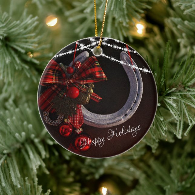 Adorno De Cerámica Felices Fiestas Personalizadas Navidades de Herrad (Árbol)