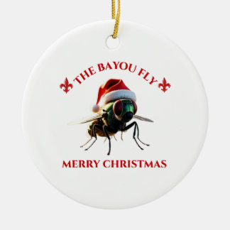 Adorno De Cerámica Felices Fiestas The Bayou Fly