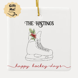 Adorno De Cerámica Felices jornadas de hockey