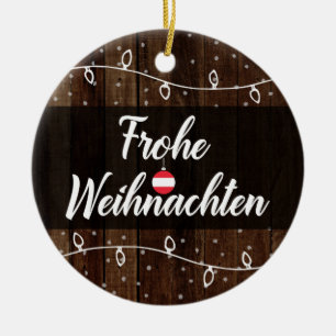 Adorno De Cerámica Felices Navidad austríacas Frohe Weihnachten