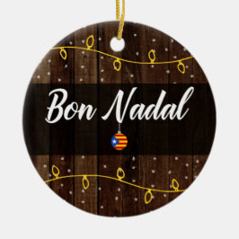Adorno De Cerámica Felices Navidad catalanas, Estelades, Bon Nadal