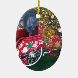 Adorno De Cerámica Felices Navidad de Bali Indonesia