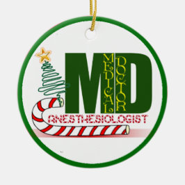 Adorno De Cerámica FELICES NAVIDAD del Anesthesiologist