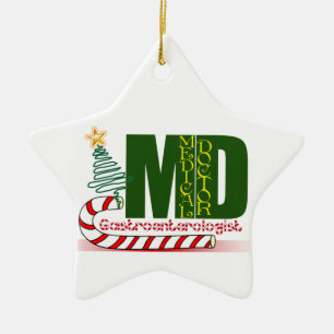 ADORNO DE CERÁMICA FELICES NAVIDAD DEL GASTROENTERÓLOGO DEL SOLDADO