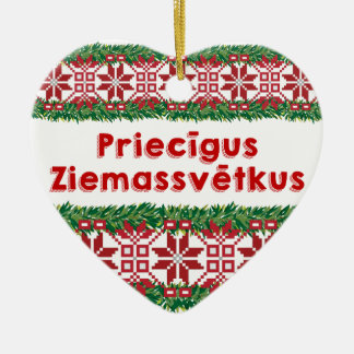 Adorno De Cerámica Felices Navidad II Priecīgus Ziemassvētkus