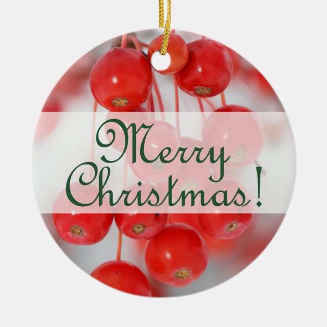 Adorno De Cerámica Felices Navidad retros de encargo 2016 con las (Frente)