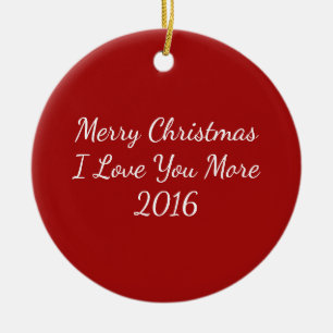Adorno De Cerámica Felices Navidad te amo más 2016