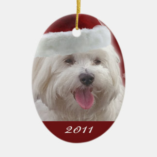 Adorno De Cerámica Felices primeros Navidad malteses personalizados