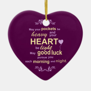 Adorno De Cerámica Felicidad irlandesa de la abundancia y bendición