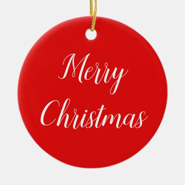 Adorno De Cerámica Felicidad y Feliz Navidad (Frente)