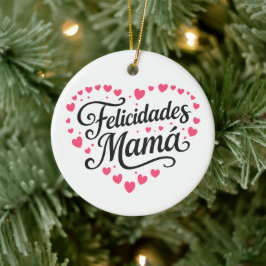 Adorno De Cerámica Felicidades Mamá Feliz Día de las Madres Caligrafí