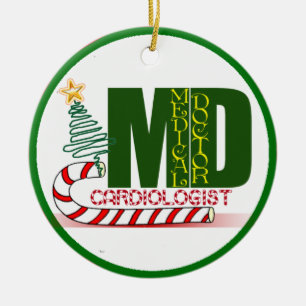ADORNO DE CERÁMICA FELICITACIÓN DE NAVIDADES CARDIOLOGISTAS MÉDICAS D