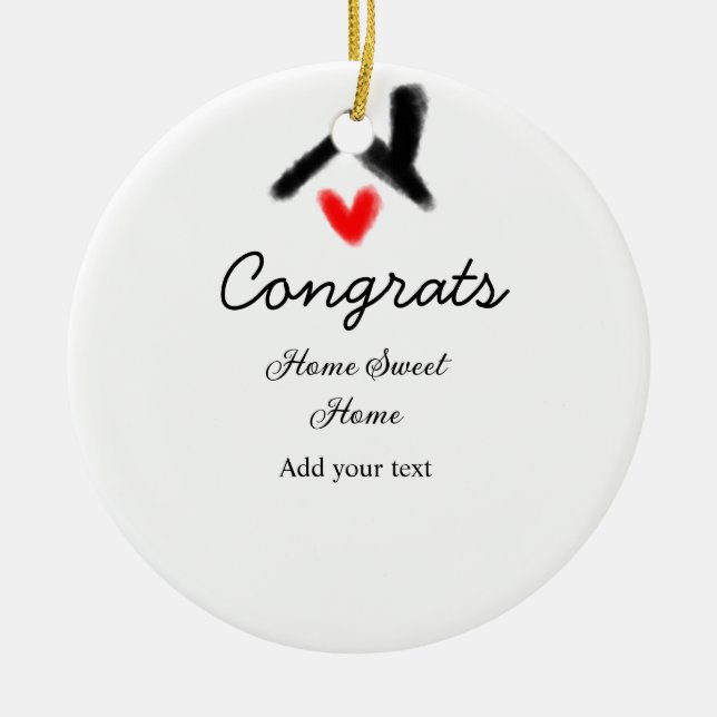 Adorno De Cerámica Felicitaciones a la inauguración de nuevos inmuebl (Frente)