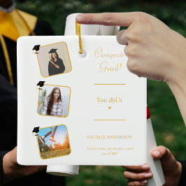 Adorno De Cerámica Felicitaciones Graduate Photo Simple Graduation