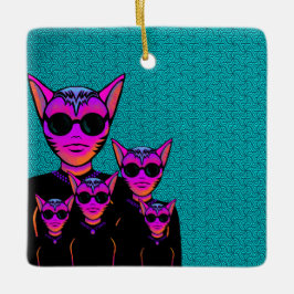 Adorno De Cerámica Feline character