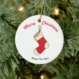 Adorno De Cerámica Feliz Año Nuevo