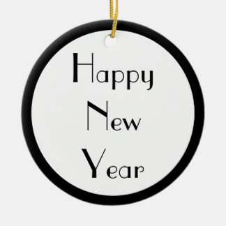 Adorno De Cerámica Feliz Año Nuevo