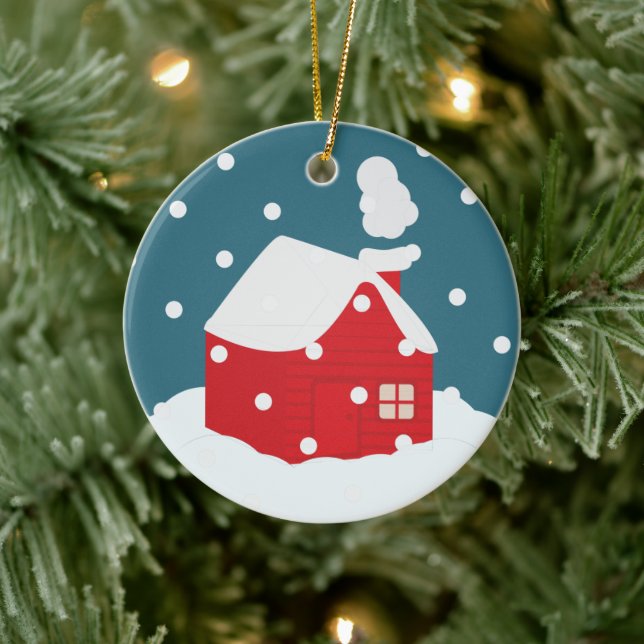 Adorno De Cerámica Feliz Año Nuevo (Árbol)